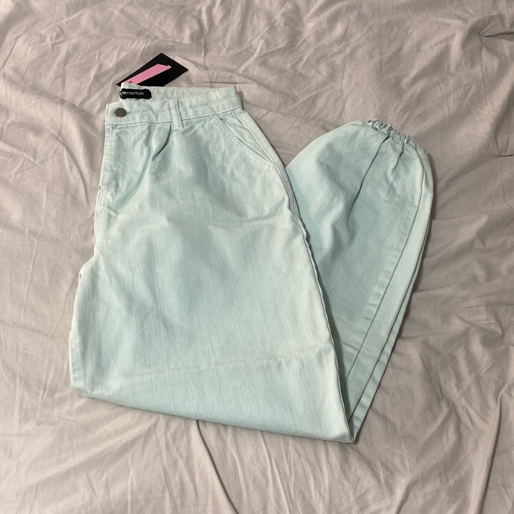 Mint green jogger jeans. Pretty little thing. Size us 6.